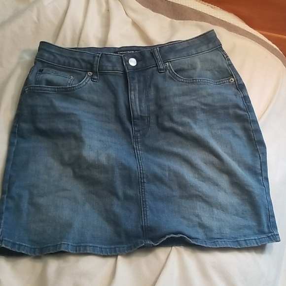 CALVIN KLEIN DENIM MINI SKIRT - Picture 1 of 1